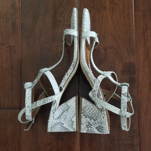 FRANCO SARTO "Chopra" Block Heel Sandals - Calico Grey -Size 8 - Picture 3 of 7